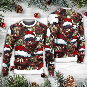 Christmas D20 Witch Dice D20 Xmas Vibe Ugly Christmas Sweater | Adult | US2570