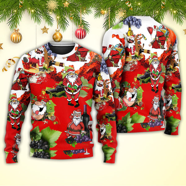 Santa Get Drunk At Christmas Party Ugly Christmas Sweater | Adult | US2473