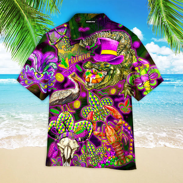 Mardi Gras Louisiana Aloha Hawaiian Shirt | HW3569