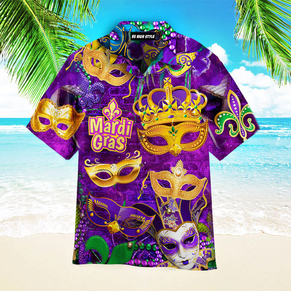 Mardi Gras Mask Aloha Hawaiian Shirt | HW3567