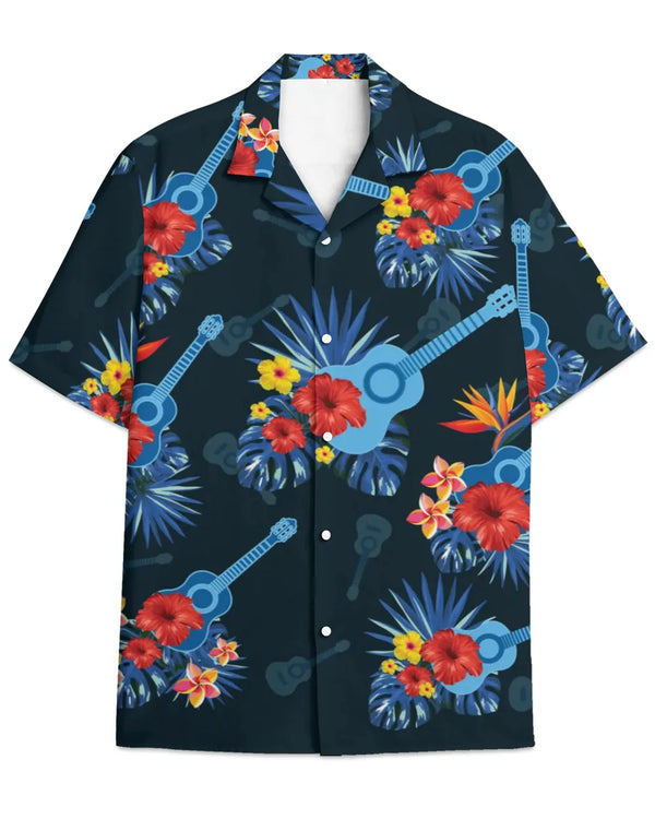 Guitar And Tropical Hawaiian Shirt | HW3476