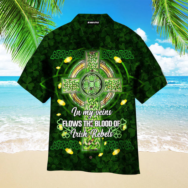 Beautiful Celtic Cross Aloha Hawaiian Shirt | HW3579