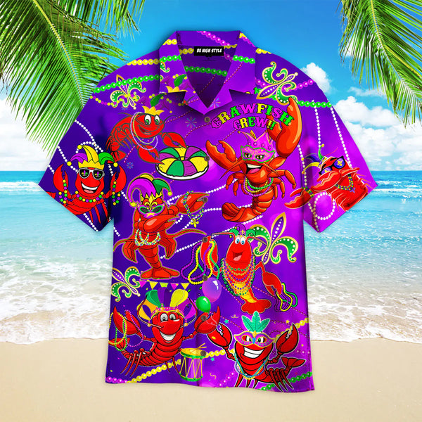 Mardi Gras Crawfish Aloha Hawaiian Shirt | HW3573