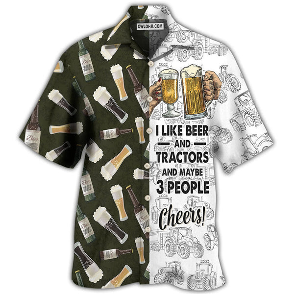 Beer I Like Beer And Trators And Maybe 3 People Hawaiian Shirt | HW3437