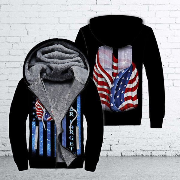 9/11 Never Forget Memorial Fleece Zip Hoodie All Over Print | For Men & Women | FZ148-BehighStyle