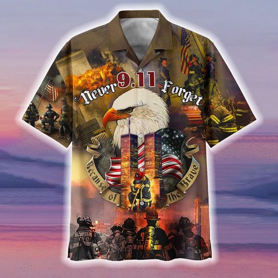 9.11 Never Forget Eagle American Flag Patriot Day Hawaiian Shirt | For Men & Women | HW1646-BehighStyle