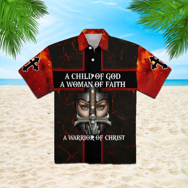 A Child Of God A Woman Of Faith 3D Hawaiian Shirt | For Men & Women | HW380-BehighStyle