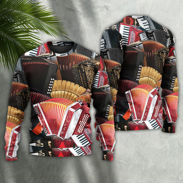 A Gentleman Is Someone Who Can Play The Accordion Ugly Christmas Sweater | Adult | US2433