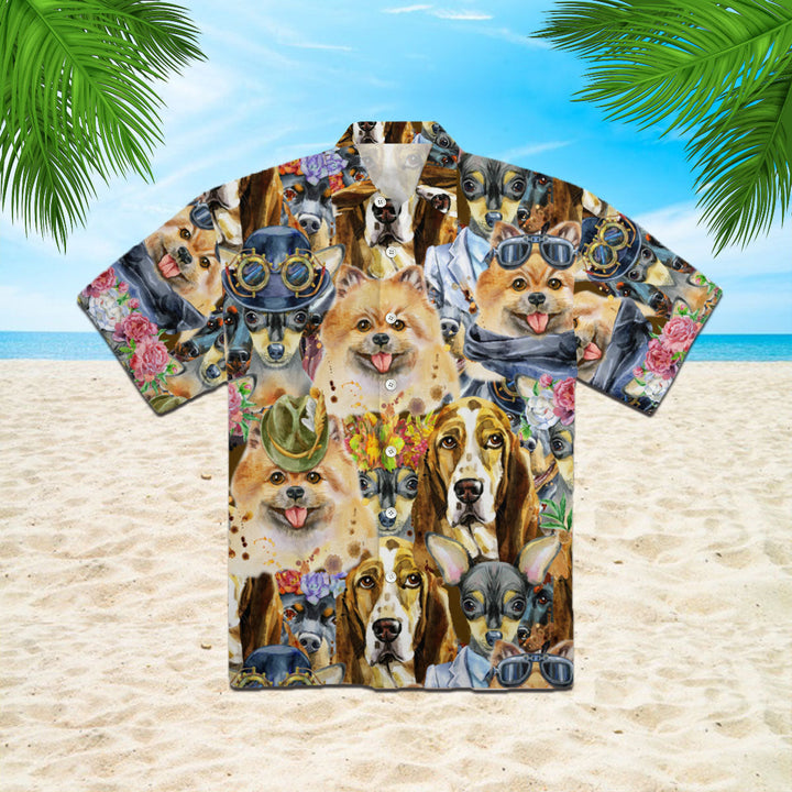 A Lot Of Cute Dogs Hawaiian Shirt | For Men & Women | HW1030-BehighStyle