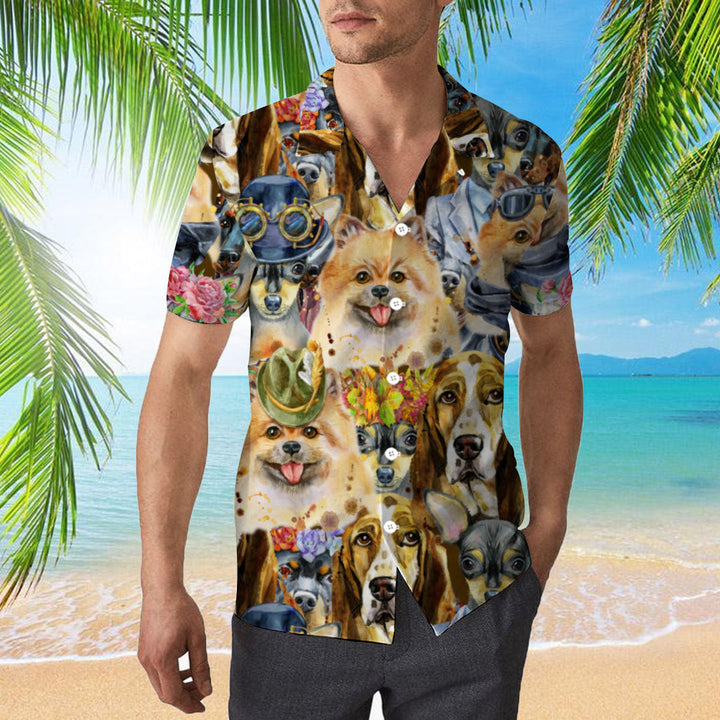 A Lot Of Cute Dogs Hawaiian Shirt | For Men & Women | HW1030-BehighStyle