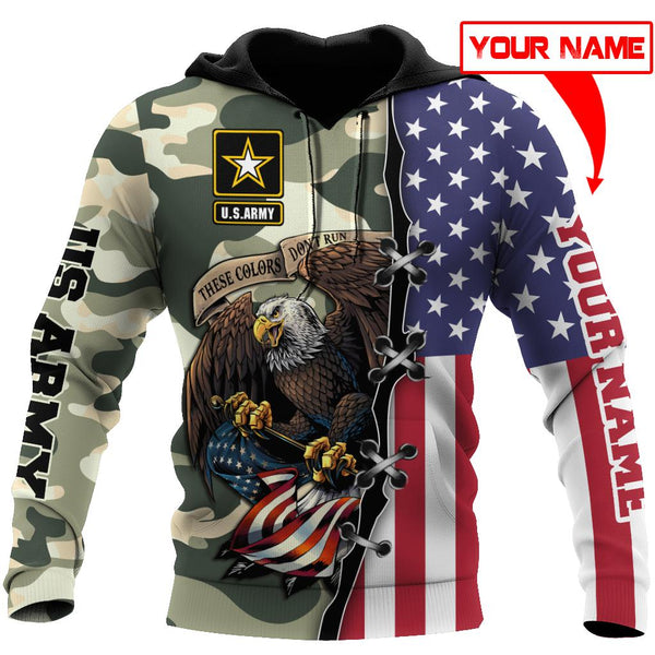 US Veteran Personalized name 3D All Over Printed Unisex Hoodie | Adult | CN403