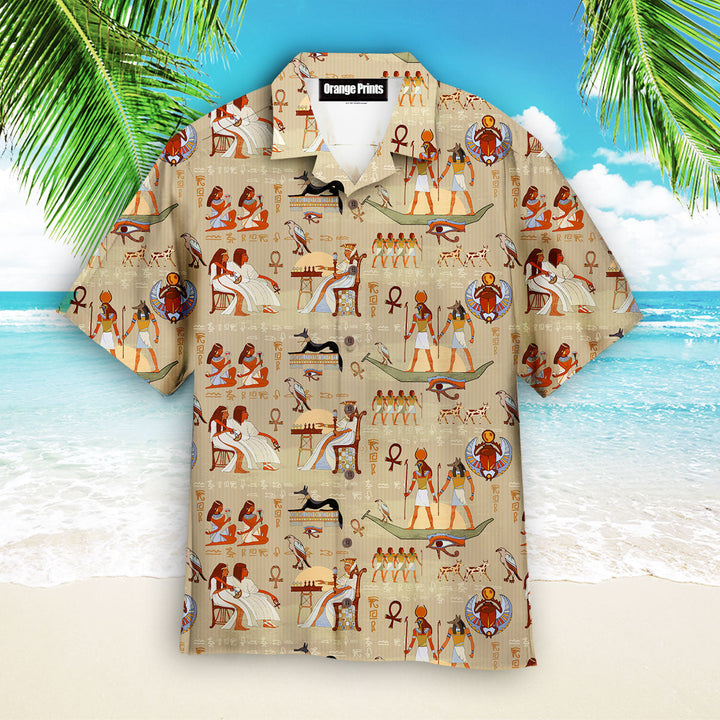 Acient Egyptian Pattern Hawaiian Shirt | For Men & Women | HW1876-BehighStyle