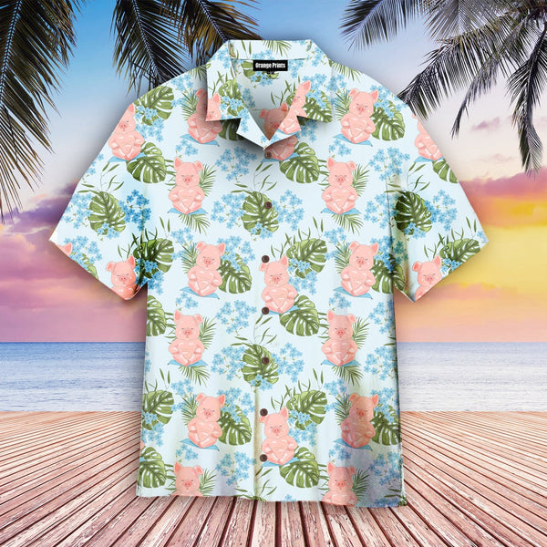 Aesthetic Tropical Pig Hawaiian Shirt | For Men & Women | HW1820-BehighStyle