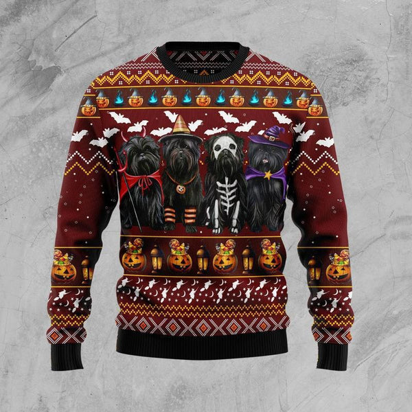 Affenpinscher Dog Halloween Ugly Christmas Sweater | For Men & Women | Adult | US1506-BehighStyle