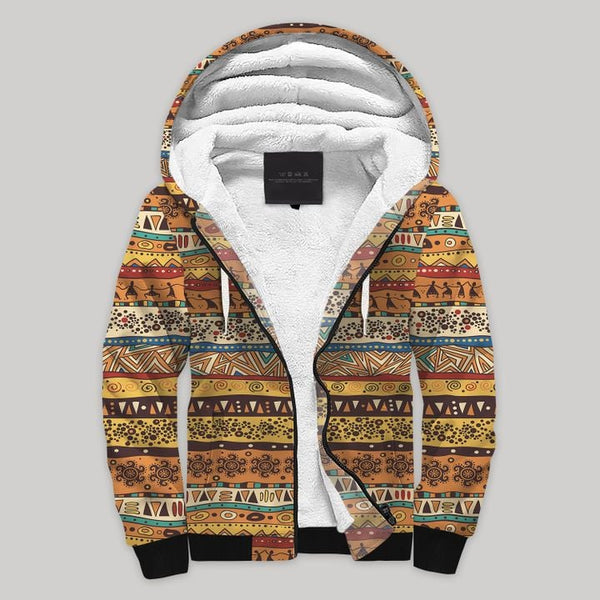 African Blanket Fleece Zip Hoodie All Over Print | FZ1098