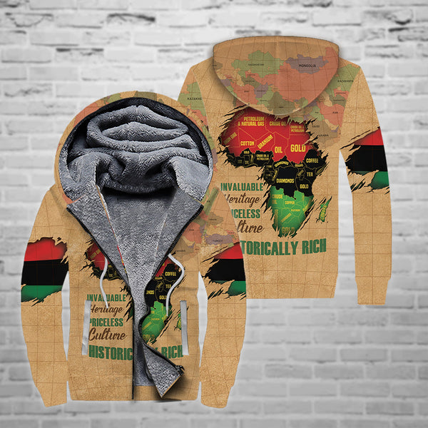 African Pride Of Invaluable Heritage Fleece Zip Hoodie All Over Print | For Men & Women | FZ169-BehighStyle