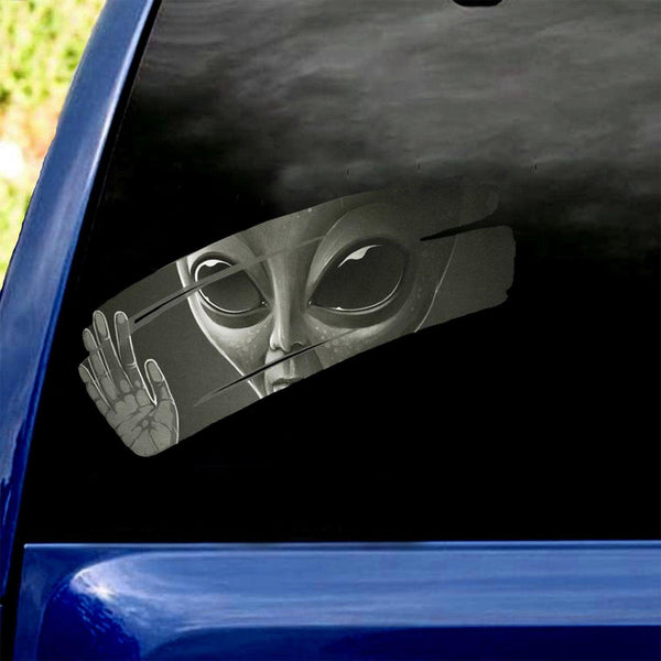 Alien Car Decal Sticker | Waterproof | PVC Vinyl | CCS2094-BehighStyle