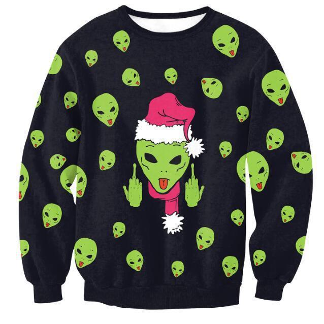 Alien Christmas Ugly Christmas Sweater | For Men & Women | Adult | US1405-BehighStyle