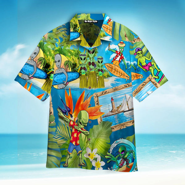 Alien Tropical Summer Hawaiian Shirt  | For Men & Women |  HW2568