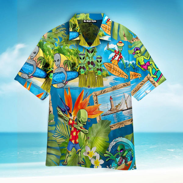 Alien Tropical Summer Hawaiian Shirt | For Men & Women | HW2568-BehighStyle