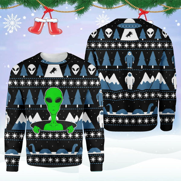 Alien Ugly Christmas Sweater | For Men & Women | Adult | US1399-BehighStyle