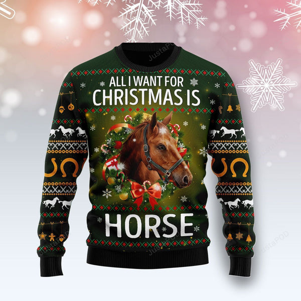 All I Need For Christmas Is Horse Ugly Christmas Sweater | Adult | US2183