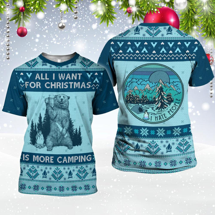 All I Want For Christmas Is More Camping 3D All Over Print | For Men & Women | Adult | HT3687-BehighStyle