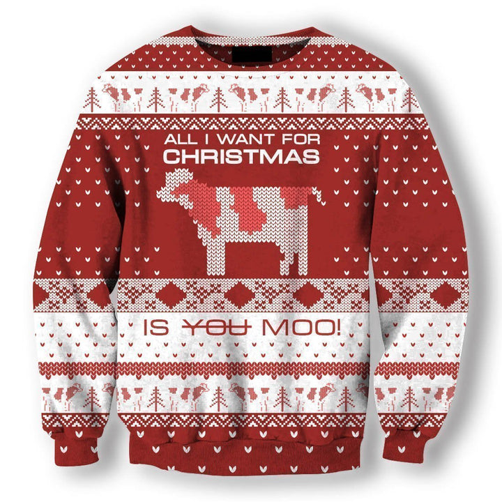 All I Want For Christmas Is You Moo! 3D All Over Print | For Men & Women | Adult | HO4457-BehighStyle