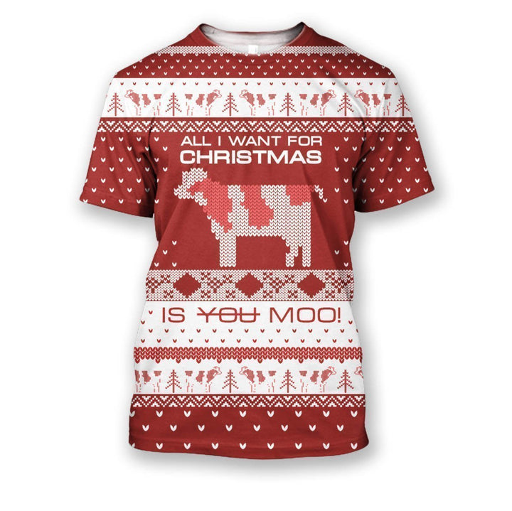 All I Want For Christmas Is You Moo! 3D All Over Print | For Men & Women | Adult | HO4457-BehighStyle