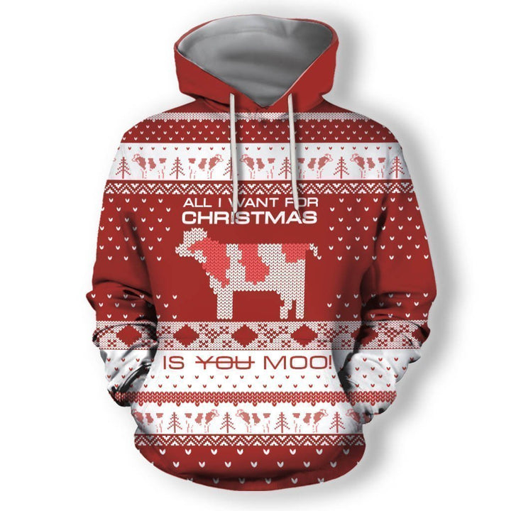 All I Want For Christmas Is You Moo! 3D All Over Print | For Men & Women | Adult | HO4457-BehighStyle