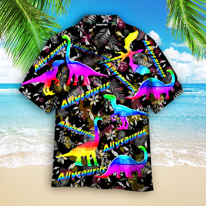 Allysaurus Pride LGBT Ally Dinosaur Hawaiian Shirt | For Men & Women | HW1982-BehighStyle