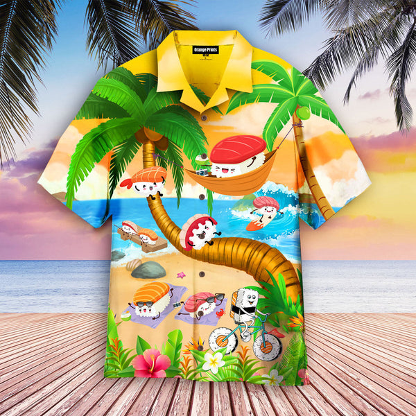 Aloha Sushi Funny Summer Aloha Hawaiian Shirt | For Men & Women | HW500-BehighStyle