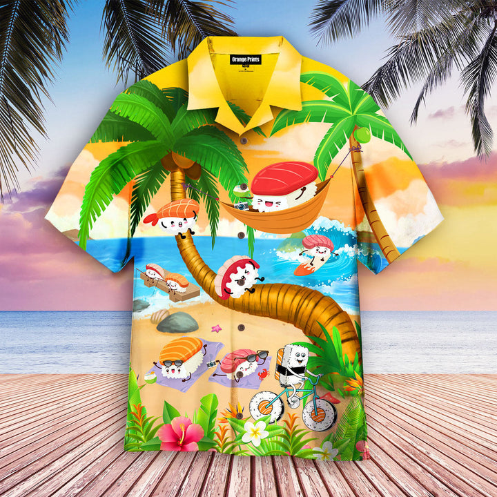 Aloha Sushi Funny Summer Aloha Hawaiian Shirt | For Men & Women | HW500-BehighStyle