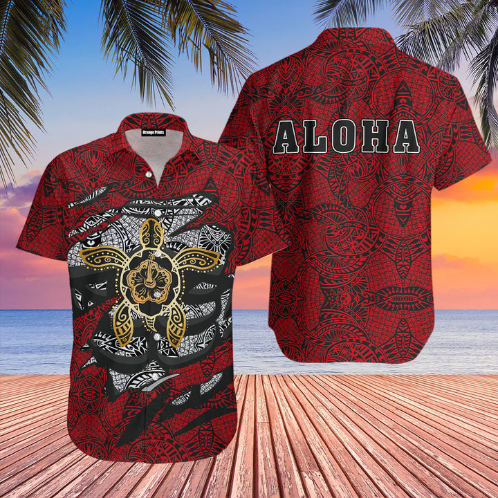 Aloha Turtle Hibiscus Hawaiian Shirt | For Men & Women | HW2004-BehighStyle