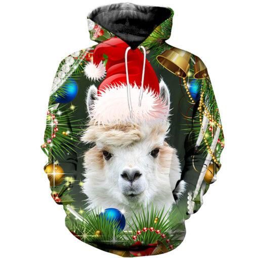 Alpaca Mery Christmas 3D All Over Print | Adult | HP2227