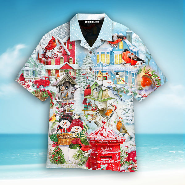 Amazing Christmas Birds Of Hawaiian Shirt With Pocket| SP1051