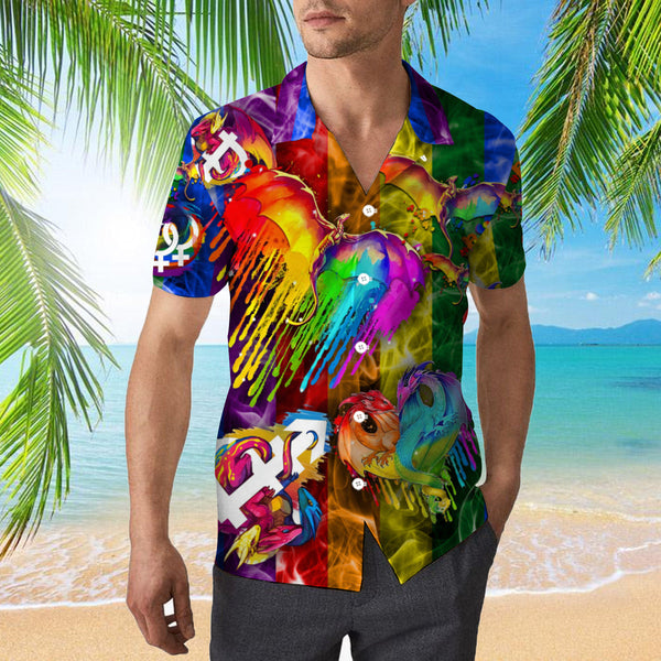Amazing Colorful LGBT Pride Hawaiian Shirt | For Men & Women | HW813-BehighStyle