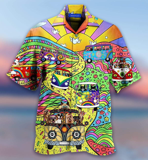 Amazing Colorful Stay Trippy Litttle Hippie Unisex Hawaiian Shirt | For Men & Women | HW279-BehighStyle