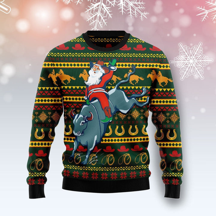 Amazing Cowboy Santa Claus Ugly Christmas Sweater | For Men & Women | Adult | US1265-BehighStyle