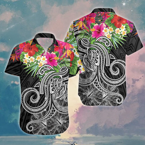 Amazing Hibiscus And Frangipani Hawaiian Shirt | For Men & Women | HW2223-BehighStyle