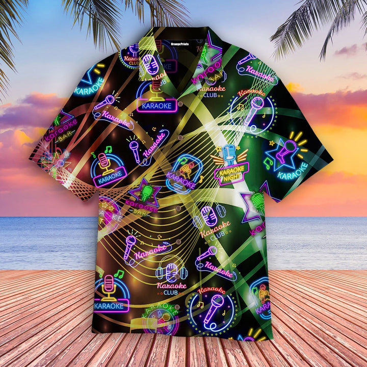 Amazing Karaoke Neon Sign Hawaiian Shirt | For Men & Women | HW2224-BehighStyle