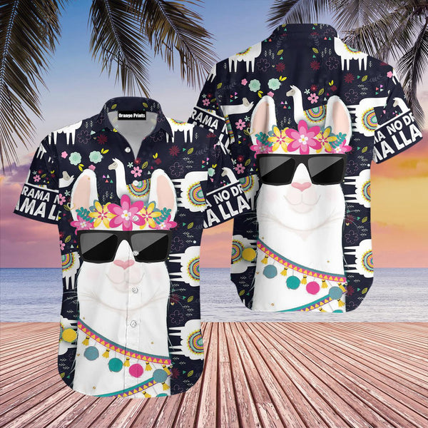 Amazing Llama Colourful Hawaiian Shirt | HW3202