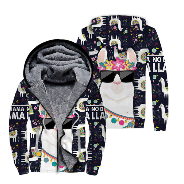 Amazing Llama Fleece Zip Hoodie All Over Print | FZ624