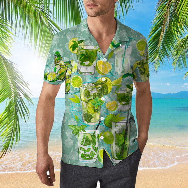 Amazing Mojito Green White Hawaiian Shirt | For Men & Women | HW2218-BehighStyle