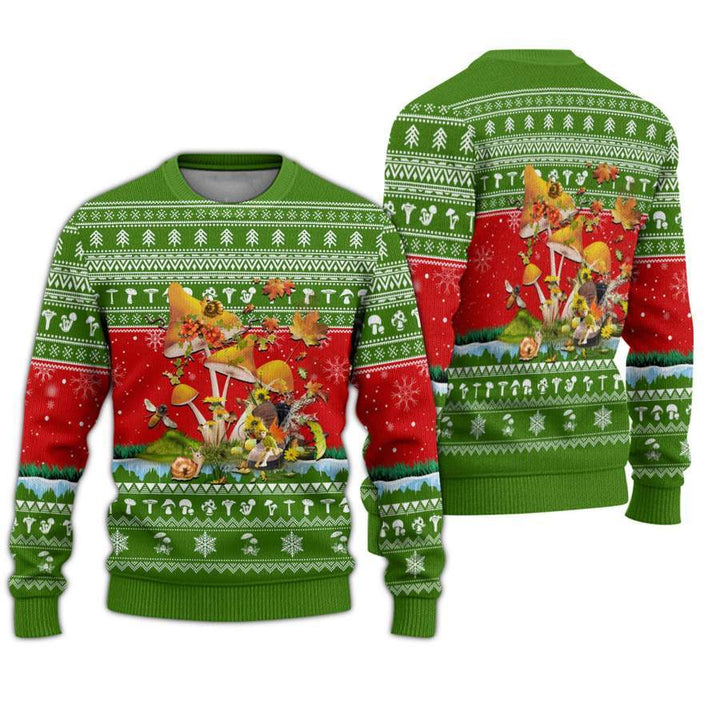 Amazing Mushroom Ugly Christmas Yall Ugly Christmas Sweater | For Men & Women | Adult | US1600-BehighStyle