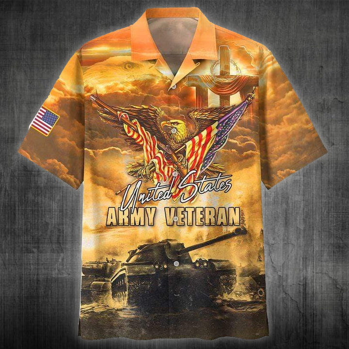 Amazing Patriot Eagle Us Army Veteran Hawaiian Shirt | For Men & Women | HW1723-BehighStyle