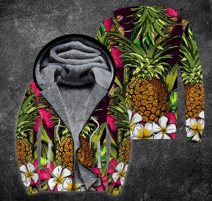 Amazing Polynesian Pineapple Hawaiian Style Fleece Zip Hoodie All Over Print | For Men & Women | FZ128-BehighStyle