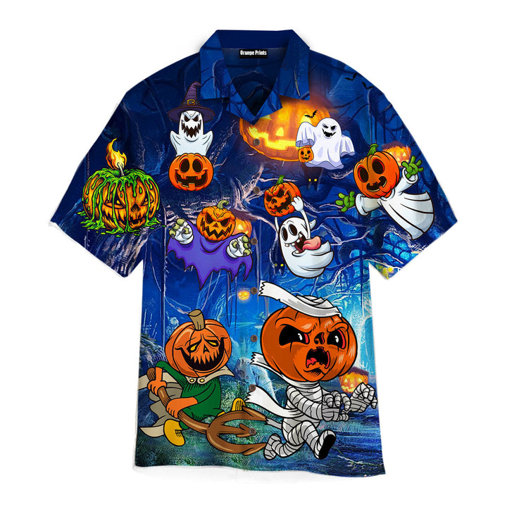 Amazing Pumpkin And Ghost Halloween Hawaiian Shirt | For Men & Women | HW2612-BehighStyle