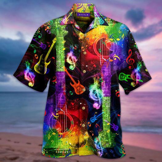 Amazing Rainbow Guitar Hawaiian Shirt | For Men & Women | HW2301-BehighStyle