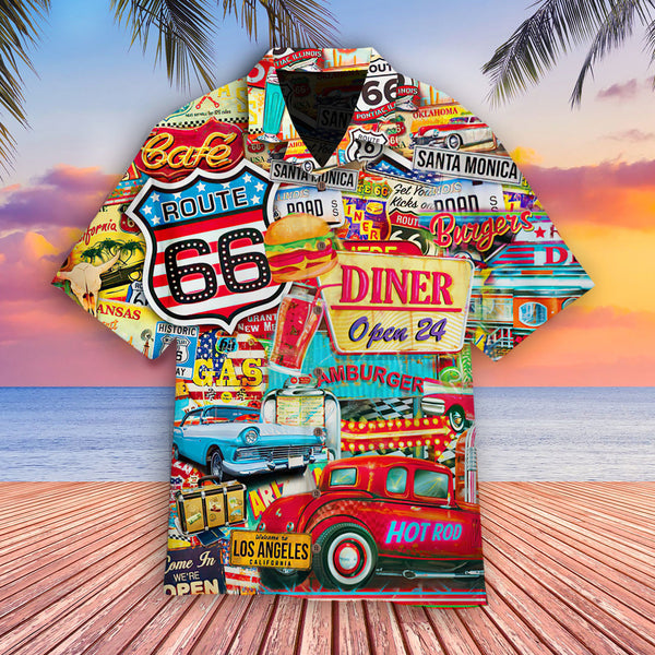 Amazing Route 66 Summer Vibes Cool Design Aloha Hawaiian Shirt | For Men & Women | HW1075-BehighStyle